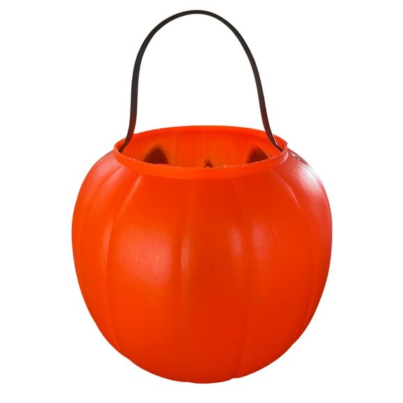 NOS Vtg Empire Halloween Blow Mold Pumpkin Jack O Lantern Candy Buckets '80’s - Picture 4 of 5